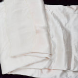 White + Pinkish Blotchy Crepe-Back Satin Woven Fabric - 44" x 176"