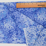 Blue Hydrangea Print Quilting Weight Woven Fabric - 42" x 80"