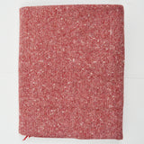 Red + White Woolly Woven Fabric - 40" x 64"