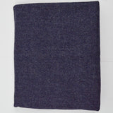 Navy Blue Herringbone Wooly Woven Fabric - 37" x 62"