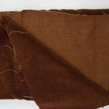 Brown Velvety Woven Upholstery Fabric - 35" x 58"