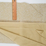 White + Beige Leaf Print Woven Fabric - 44" x 144"