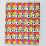 Orange, White, Yellow + Pink Sports Balls Print Quilting Weight Woven Fabric - 44" x 184"