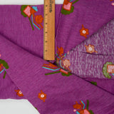 Purple, Red, Green + Blue Abstract Print Jersey Knit Fabric - 60" x 148"
