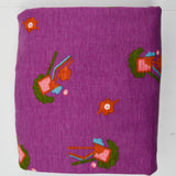Purple, Red, Green + Blue Abstract Print Jersey Knit Fabric - 60" x 148"