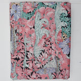 Pink, Green + Black Floral Print Woven Fabric - 45" x 124"