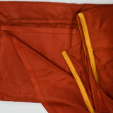 Brick Red Grosgrain-Like Fabric with Yellow Finished Edges - 37" x 114"