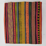 Colorful Patterned Stripe Jacquard Woven Upholstery Fabric - 39" x 58"