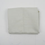 White, Green + Gray Textured Stripe Woven Fabric - 46" x 81"