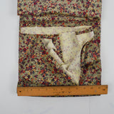 Green, Maroon, Orange + Yellow Floral Print Corduroy Fabric - 46" x 144"