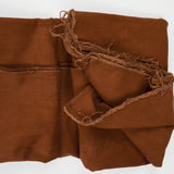 Brown Fuzzy Twill Woven Fabric - 58" x 106"