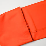Neon Orange Synthetic Knit Fabric - 60" x 60" Default Title