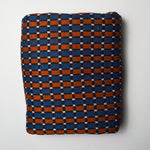 Blue + Orange Thick Knit Fabric - 72" x 104" Default Title
