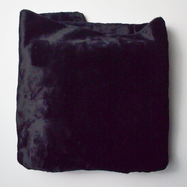 Black Short Faux Fur Fabric - 33" x 66"