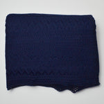 Navy Blue Eyelet Lace Fabric - 60" x 146"
