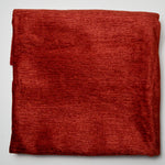 Brick Red Velvety Chenille Upholstery Fabric - 55" x 86"