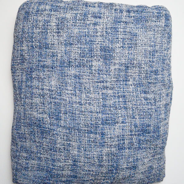 Blue + Gray Boucle Textured Woven Fabric - 50" x 100"
