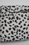 Black + White Dotted Fleece Knit Fabric - 40" x 60"