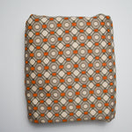 Beige, Gray + Orange Dotted Upholstery Fabric - 56" x 96"