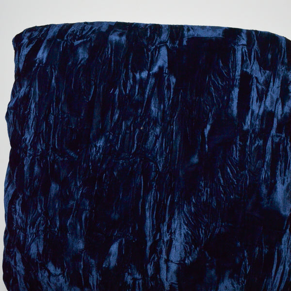 Blue Crushed Velvet Fabric - 56" x 296"