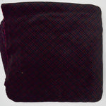 Dark Red + Blue Plaid Fluffy Fleece Fabric - 60" x 76"
