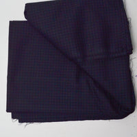 Black + White Grid Twill Woven Suiting Fabric - 47" x 62"