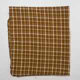 Brown Plaid Woven Shirting Fabric - 44" x 50"