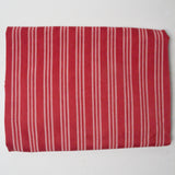 Pink + Red Gradient Striped Woven Upholstery Fabric - 54" x 56"