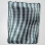 Black + Light Blue Houndstooth Woven Fabric with Stretch - 52" x 152"