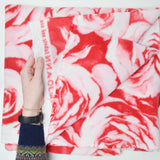 Pink Rose Fleece Fabric - 36" x 64"