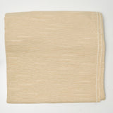 Golden Beige Slubby Texture Ribbed Woven Fabric - 56" x 78"