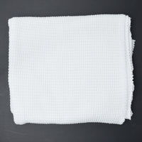 White Open Waffle Weave Fabric - 78" x 80"