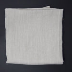 Beige + Gray Linen Blend Woven Drapery Fabric - 60" x 96"