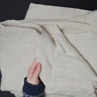 Unbleached Heavy Linen Woven Drapery Fabric - 120" x 144"