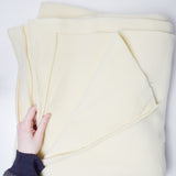 Yellowish Off-White Thick Fleece Fabric - 66" x 72"