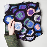 Crocheted Wool Blend Afghan - 60" x 60"