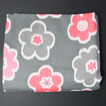 Red + Gray Floral Woven Drapery Fabric - 56" x 145"