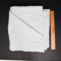 White Wavy Striped Cut PIle Terrycloth Fabric - 40" x 45"