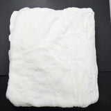White Short Pile Faux Fur Fabric - 64" x 78"
