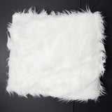 Long White Faux Fur Fabric - 24" x 27"