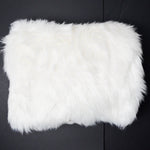 Long White Faux Fur Fabric - 33" x 38"
