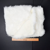 Long White Faux Fur Fabric - 33" x 38"