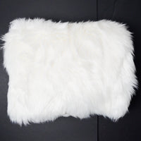 Long White Faux Fur Fabric - 33" x 38"