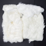 Long White Faux Fur Fabric Scraps