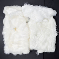 Long White Faux Fur Fabric Scraps
