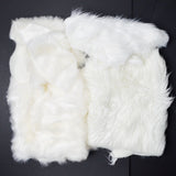 Long White Faux Fur Fabric Scraps