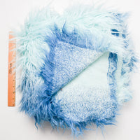 Blue Gradient Long Faux Fur Fabric - 40" x 70"