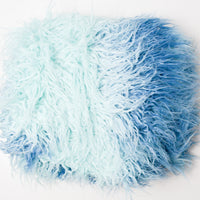 Blue Gradient Long Faux Fur Fabric - 40" x 70"
