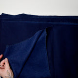 Dark Blue Fleece-Backed Knit Fabric - 64" x 112"