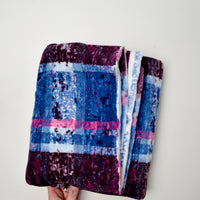 Magenta + Blue Thick Fleece Fabric - 64" x 74"